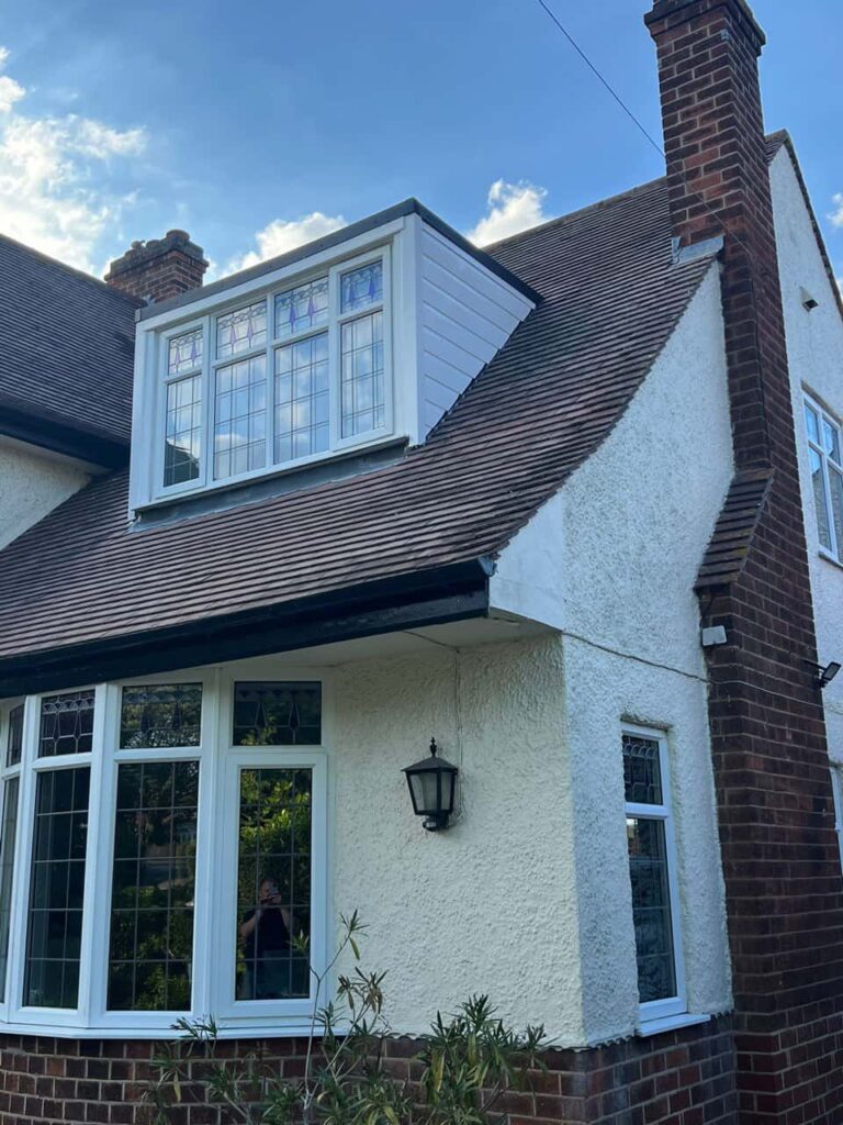 This is a photo of a dormer window which has just had some repairs carried out where the roof and the dormer meet. Works carried out by Sutton in Ashfield Roofing Repairs